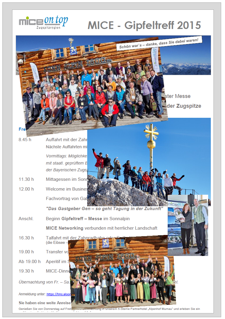 MICE Gipfeltreff 2015 - danke!!!